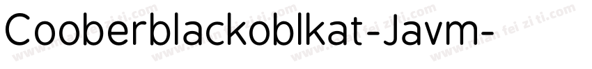 Cooberblackoblkat-Javm字体转换