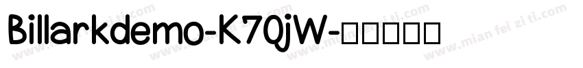 Billarkdemo-K70jW字体转换