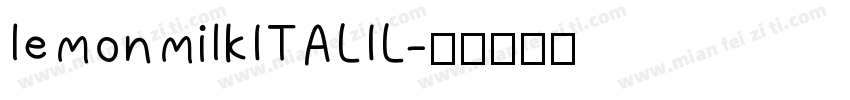 lemonmilkITALIL字体转换