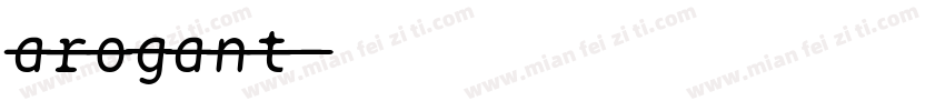 arogant字体转换