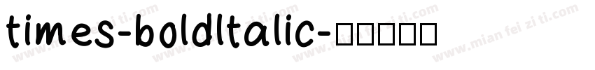 times-boldltalic字体转换