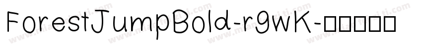 ForestJumpBold-r9wK字体转换