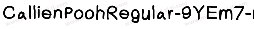 CallienPoohRegular-9YEm7字体转换