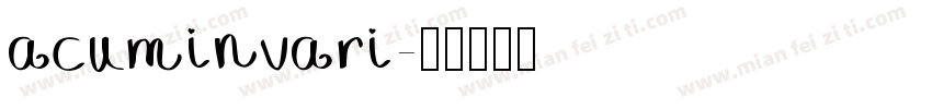 acuminvari字体转换