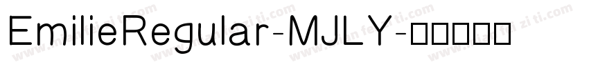 EmilieRegular-MJLY字体转换