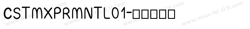 CSTMXPRMNTL01字体转换