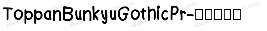 ToppanBunkyuGothicPr字体转换
