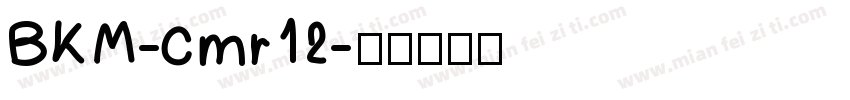 BKM-cmr12字体转换
