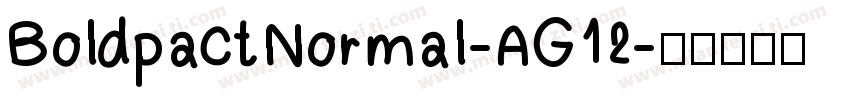BoldpactNormal-AG12字体转换