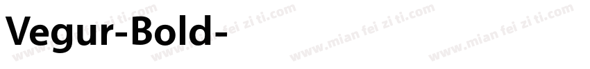 Vegur-Bold字体转换