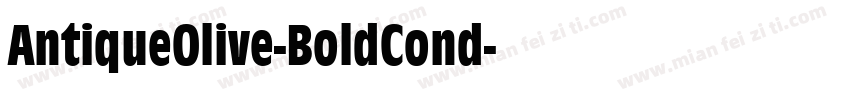 AntiqueOlive-BoldCond字体转换