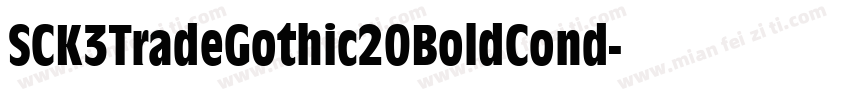 SCK3TradeGothic20BoldCond字体转换