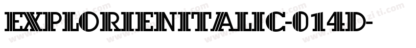 ExplorienItalic-014d字体转换