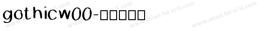 gothicw00字体转换