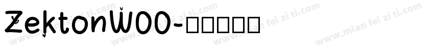 ZektonW00字体转换