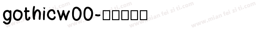 gothicw00字体转换