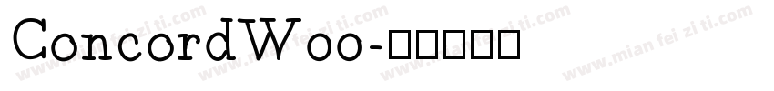 ConcordW00字体转换