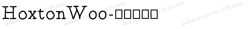 HoxtonW00字体转换