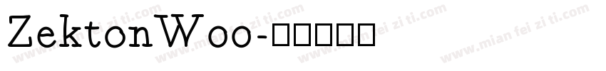ZektonW00字体转换