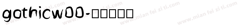 gothicw00字体转换