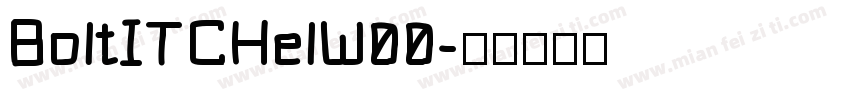 BoltITCHelW00字体转换