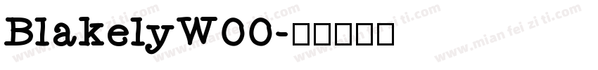 BlakelyW00字体转换