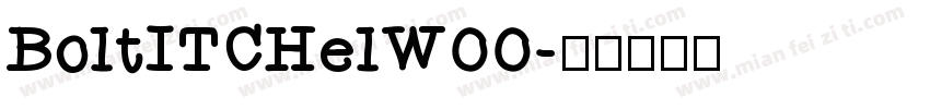 BoltITCHelW00字体转换