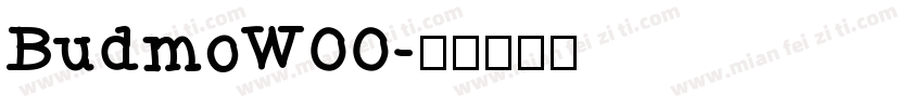 BudmoW00字体转换