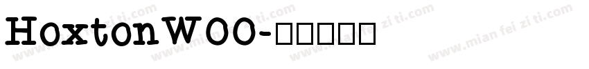 HoxtonW00字体转换