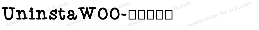 UninstaW00字体转换