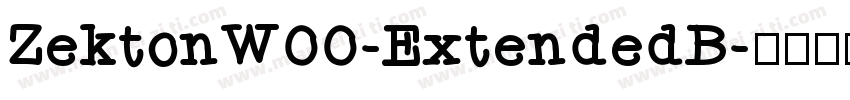ZektonW00-ExtendedB字体转换