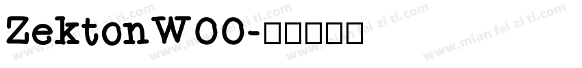 ZektonW00字体转换