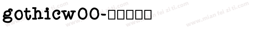 gothicw00字体转换