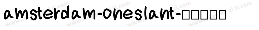 amsterdam-oneslant字体转换