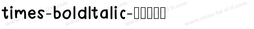 times-boldltalic字体转换