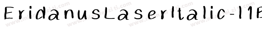 EridanusLaserItalic-l1By字体转换