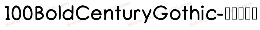 100BoldCenturyGothic字体转换
