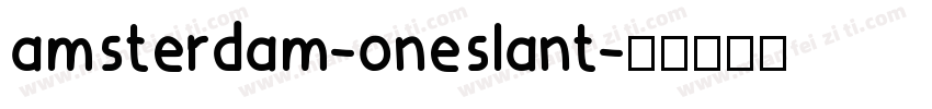 amsterdam-oneslant字体转换