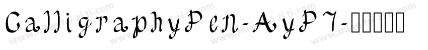 CalligraphyPen-AyP7字体转换