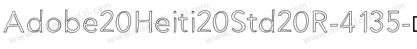Adobe20Heiti20Std20R-4135字体转换