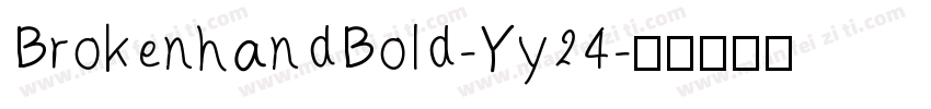 BrokenhandBold-Yy24字体转换