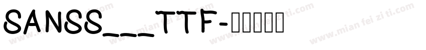 SANSS___TTF字体转换