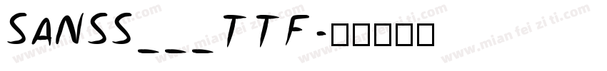 SANSS___TTF字体转换