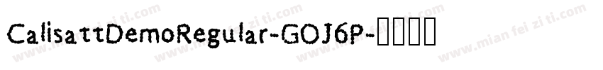 CalisattDemoRegular-GOJ6P字体转换