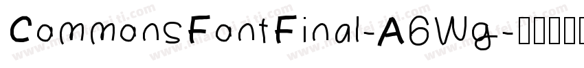 CommonsFontFinal-A6Wg字体转换