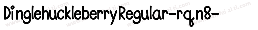 DinglehuckleberryRegular-rqn8字体转换