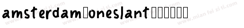amsterdam-oneslant字体转换