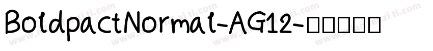 BoldpactNormal-AG12字体转换