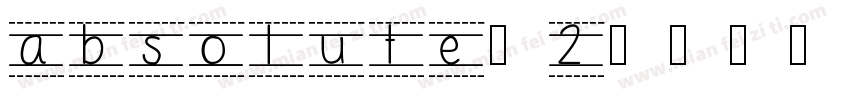 absolute-2字体转换