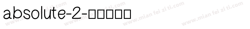 absolute-2字体转换